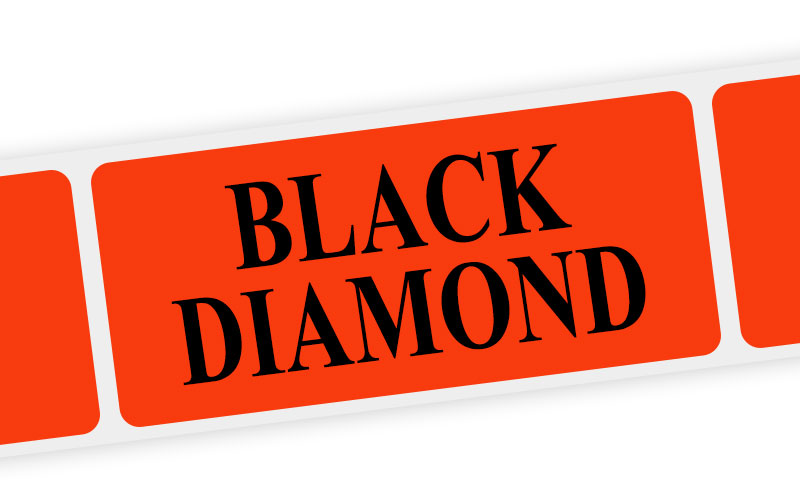 black diamond label