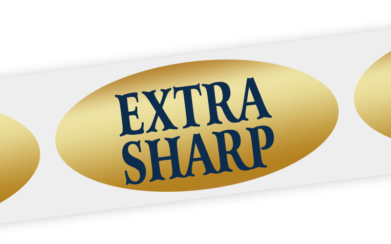 extra sharp label