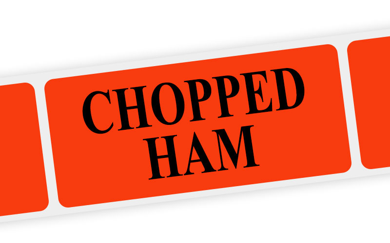 chopped ham label