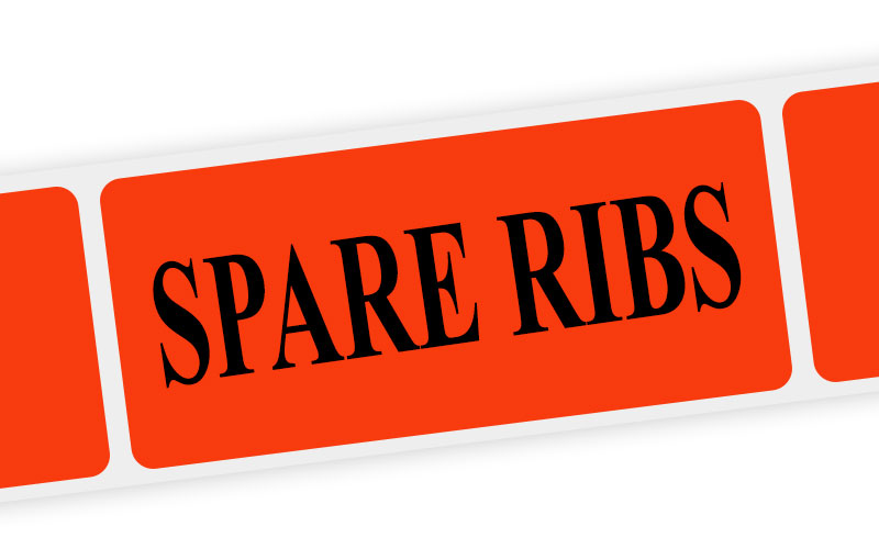 spare ribs label